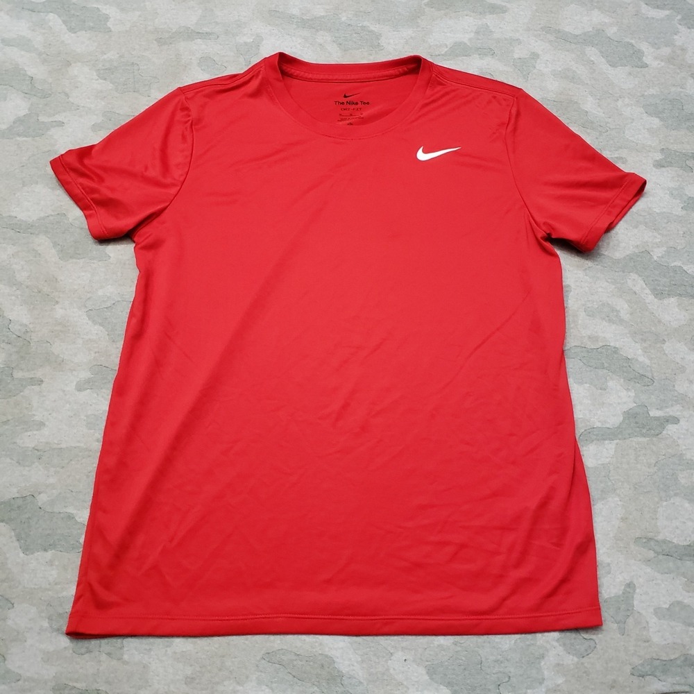 Nike Shirt Mens‎ Medium Red Dri-Fit Short Sleeve Activewear